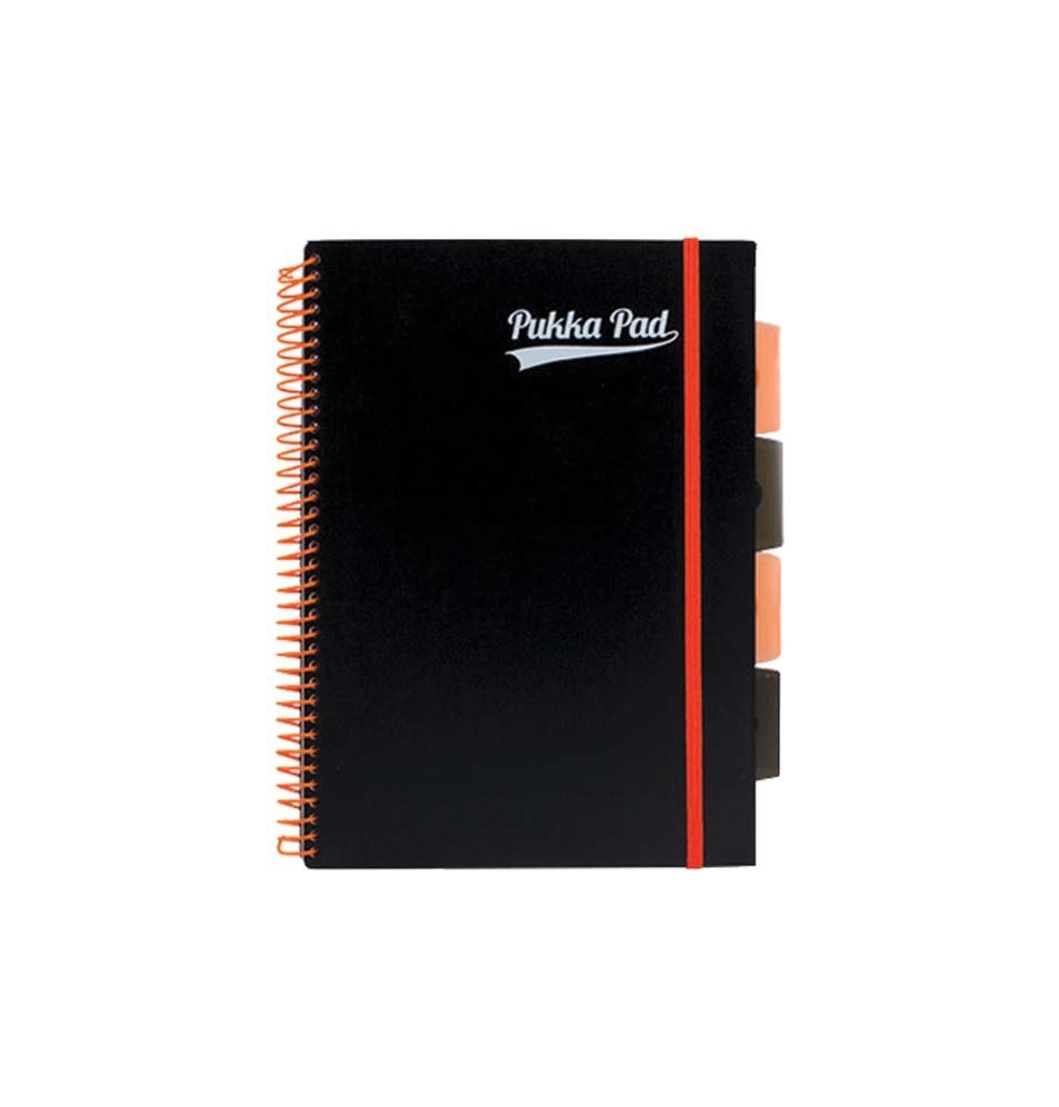 BOOKBOOK B5 100 SHEETS CHECKERED NEON ORANGE PUKKA 3085S-PPN